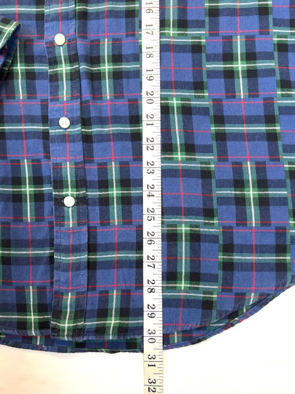 Crown & Ivy - Size M - Multi Tartan Plaid Cotton Long Sleeve Shirt - Blues - EUC - Picture 5 of 11
